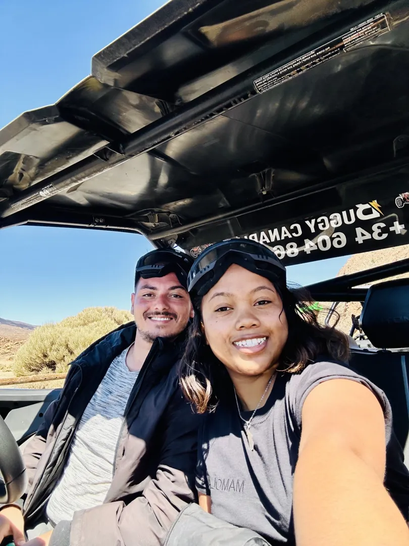 Selfie en buggy sur le Teide